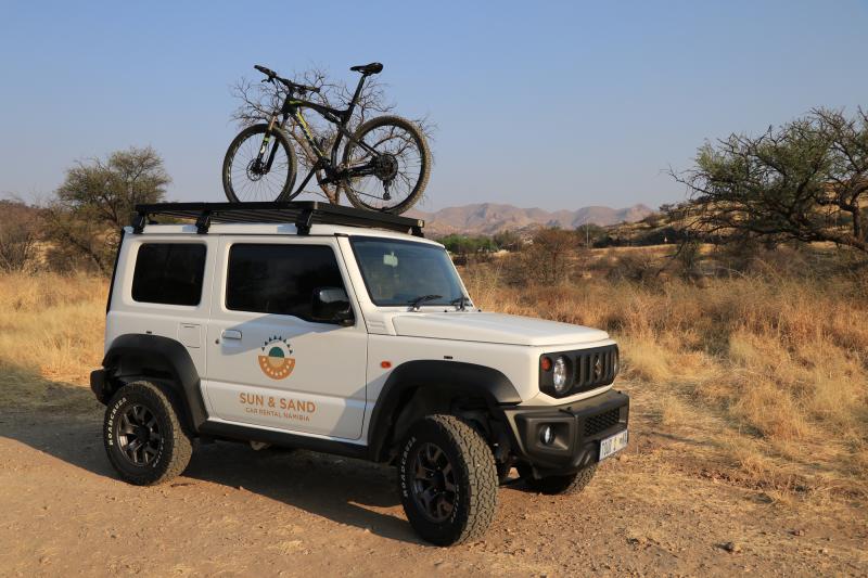 Rent a Jimny with a bicycle rack, and experience Namibia's …